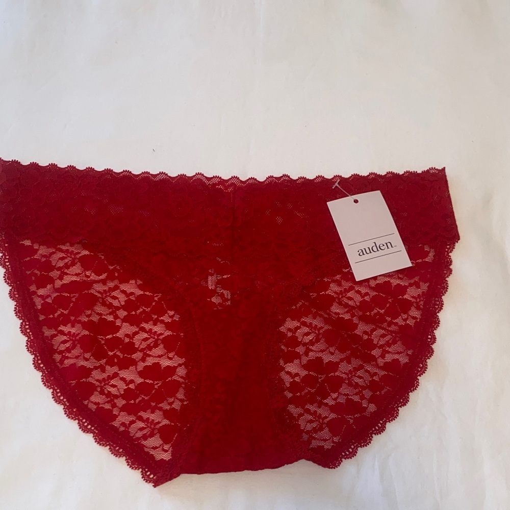 Auden Women's Deep Red Lace Panties